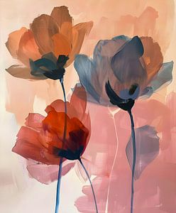 Abstrakte bunte Blumen