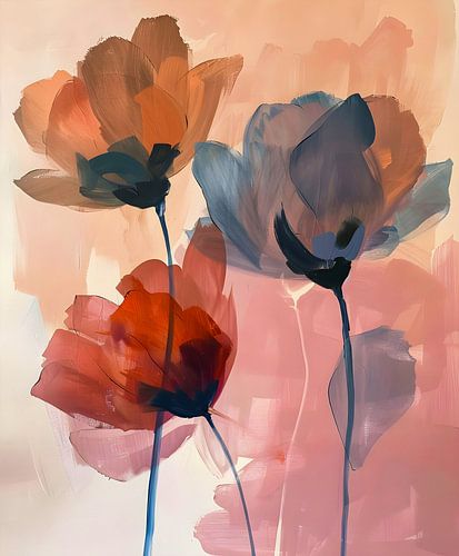 Fleurs abstraites colorées