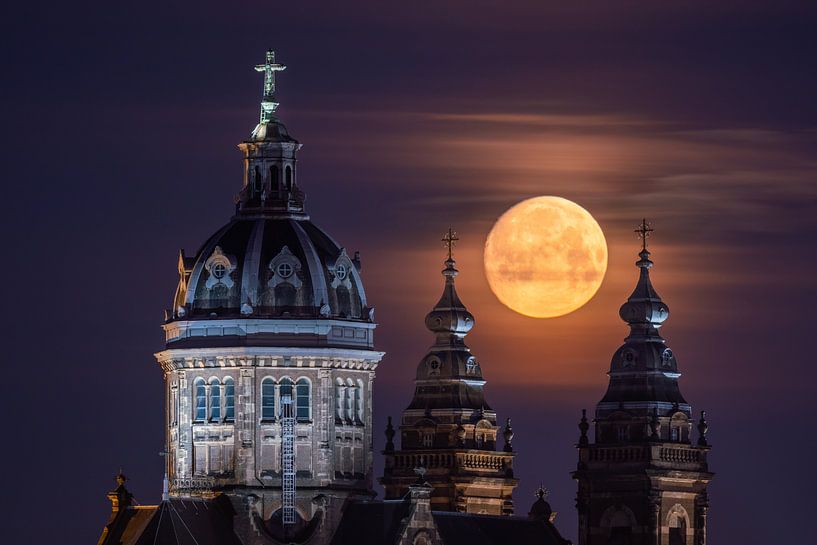 Supermoon d'Amsterdam par Albert Dros