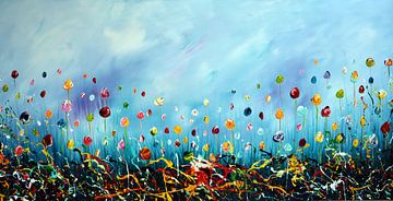 Flowers Blue van Gena Theheartofart