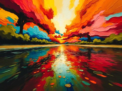 Abstract autumn landscape - abstract art 3