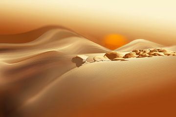 Zonsondergang in de woestijn van Marlies Odehnal