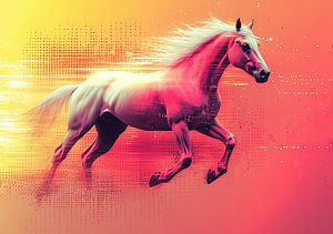 Cheval "Dans le vent de la liberté : un cheval en mouvement&quot ;