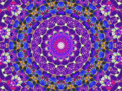 Zoethoudertjes Mandala in Paars (Vintage)