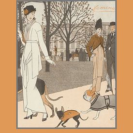 Promenade au parc - Ladies with dogs in the park - femina by NOONY