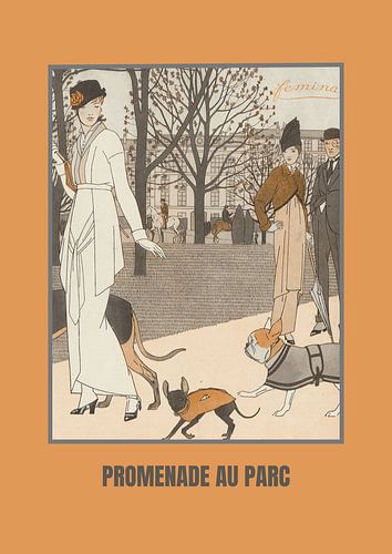 Promenade au parc - Damen mit Hunden im Park - femina von NOONY