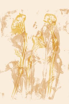 Abstracte botanische kunst. Wilde bloemen. van Dina Dankers