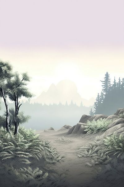 Beige Painting Harmonious Melodies | Natural Rust by Eye catching paintings