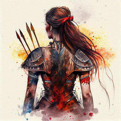 Krachtige Warrior Terug Vrouw #3