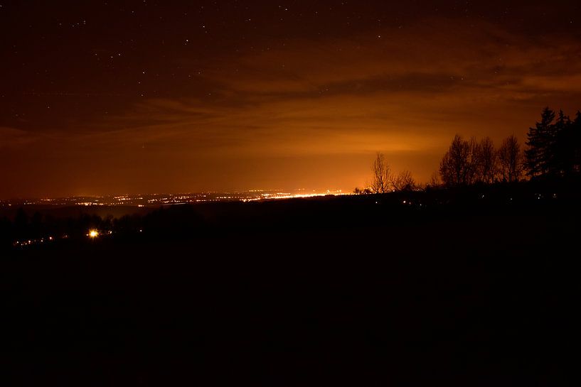 Stadt bei Nacht in Tschechien von Marcel Ethner