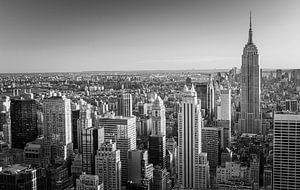 Manhattan in Schwarz-Weiß vom Top of the Rock aus gesehen