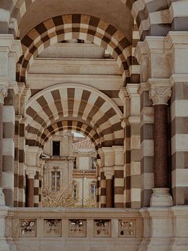 Arch in an Arch in an Arch | Travel Photography Art Print in the City of Marseille | Cote d’Azur, South of France van ByMinouque