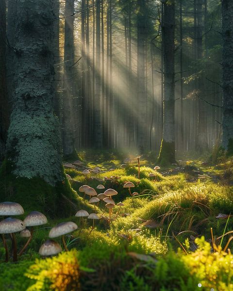 Sprookjesbos van fernlichtsicht