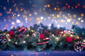 Magical Christmas Garland with Warm Ambiance Lights by Nancy Pauwels Photo