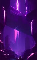 paarse futuristische surrealiteit