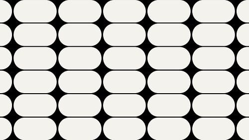 Scandinavische retro vormen Abstractie Zwart Wit