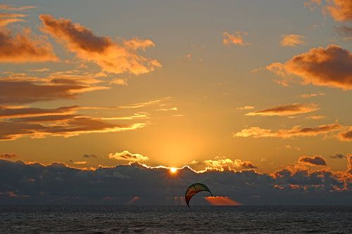 Strand, sunset, kite