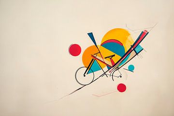 Fietskunst met kleuren en vormen van Poster Art Shop