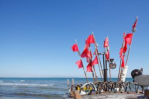 Fischerboot am Strand , Binz auf Rügen, Insel Rügen