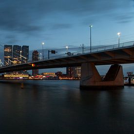 Nachtfoto van de Kop van Zuid Rotterdam van Paul Kampman