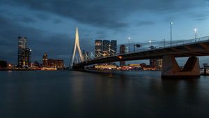 Nachtfoto van de Kop van Zuid Rotterdam van Paul Kampman