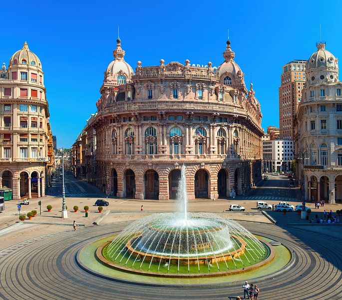 De Ferrari square in Genoa by Yevgen Belich