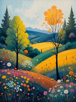 Arbres dans la prairie