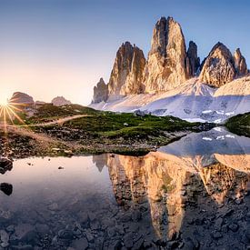 Les Trois Cimets dans les Dolomites au lever du soleil sur Voss Fine Art Fotografie