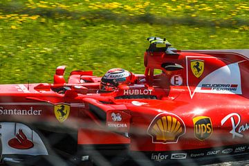 Kimi Räikkönen en action au Grand Prix d'Autriche 2017 sur Justin Suijk