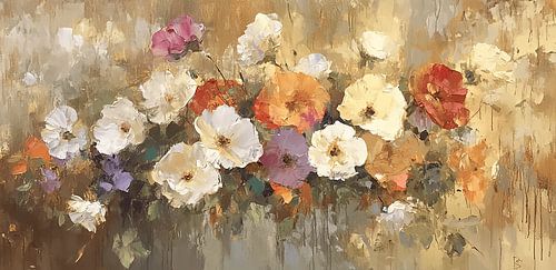 Bloemenpracht in impressionistische stijl van Artsy