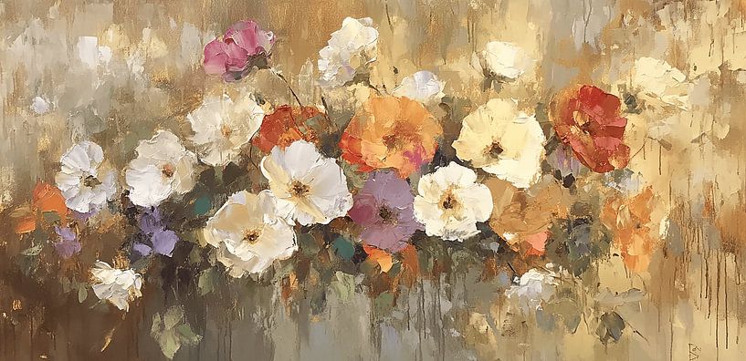 Bloemenpracht in impressionistische stijl van Artsy