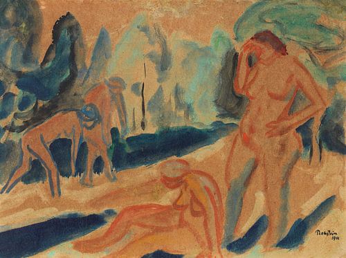 Max Pechstein – Four Women Bathing, 1911 by Atelier Liesjes