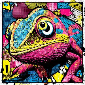 Caméléon Pop Art n° 3