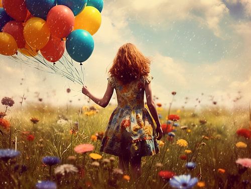 Vintage balloons on a summer day!