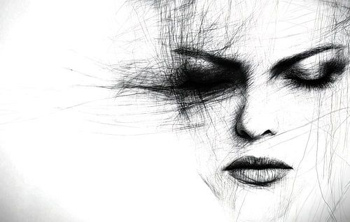 Vrouw in de verwarring van gedachten