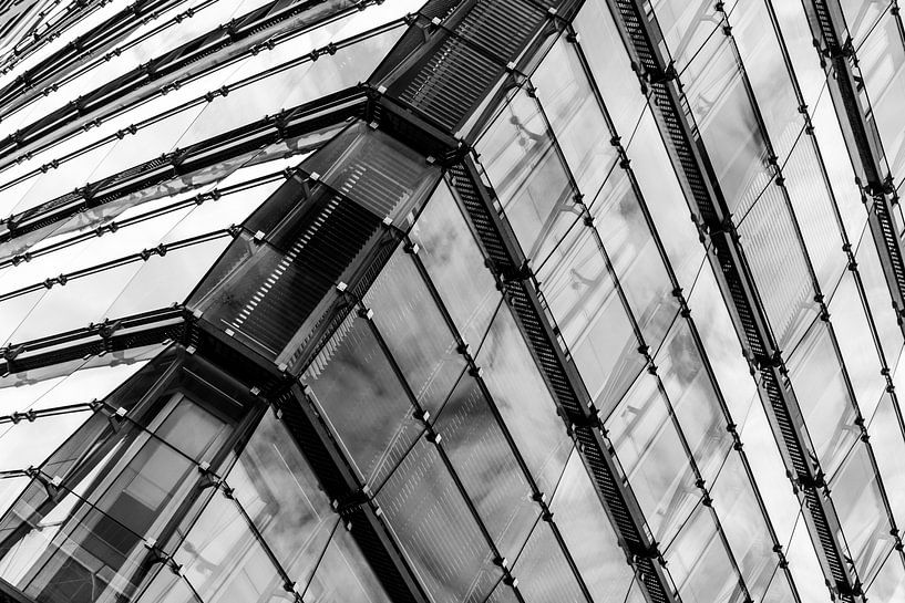 Glass façade at Potsdamer Platz by Mixed media vector arts