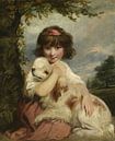 Ein junges Mädchen und ihr Hund, Joshua Reynolds von Meisterhafte Meister Miniaturansicht