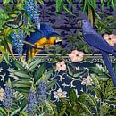 Blaue Stunde mit blauen Papageien von christine b-b müller Miniaturansicht