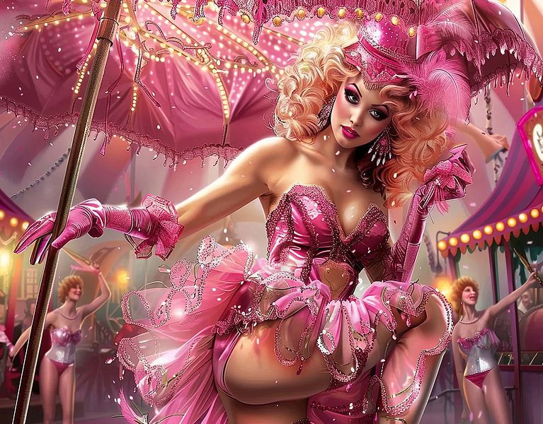 Illustration Frauenkabarett von Egon Zitter