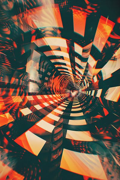 Dynamischer digitaler Tunnel in leuchtenden Farben von Imperial Art House