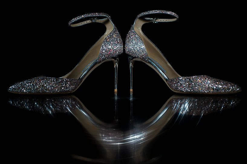 Schoenen met glitters, glitter shoes van Corrine Ponsen