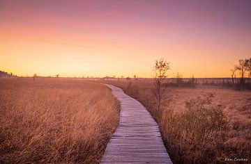 Sunset over the beautiful High Fens by Ken Costers