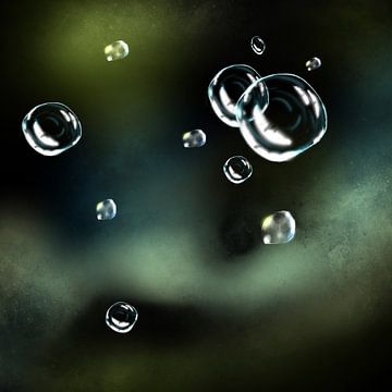 Bubbels of bellen in de nacht van Monique Schilder