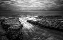 La Jolla - Kust stemmig monochroom van Joseph S Giacalone Photography