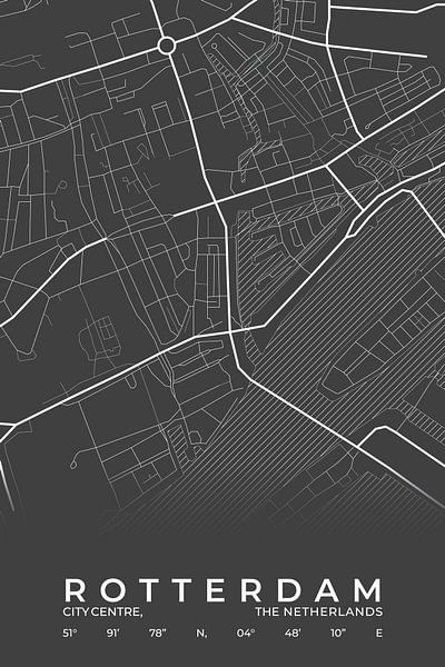 City map Rotterdam by Walljar