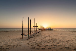 Waddenveer De Vriendschap naar Vlieland bij zonsopkomst – Texel