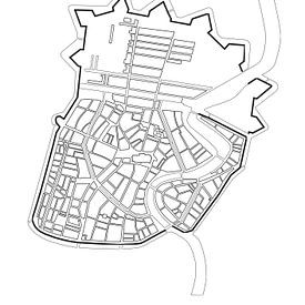 Plan de la ville de Haarlem 1742 lignes sur STADSKAART