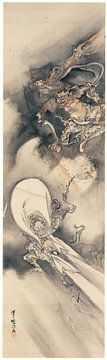 Kawanabe Kyōsai - God van de Wind en God van de Donder van Peter Balan