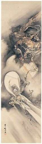 Kawanabe Kyōsai - God of Wind and God of Thunder