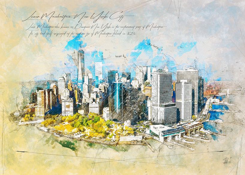 Lower Manhattan by Theodor Decker